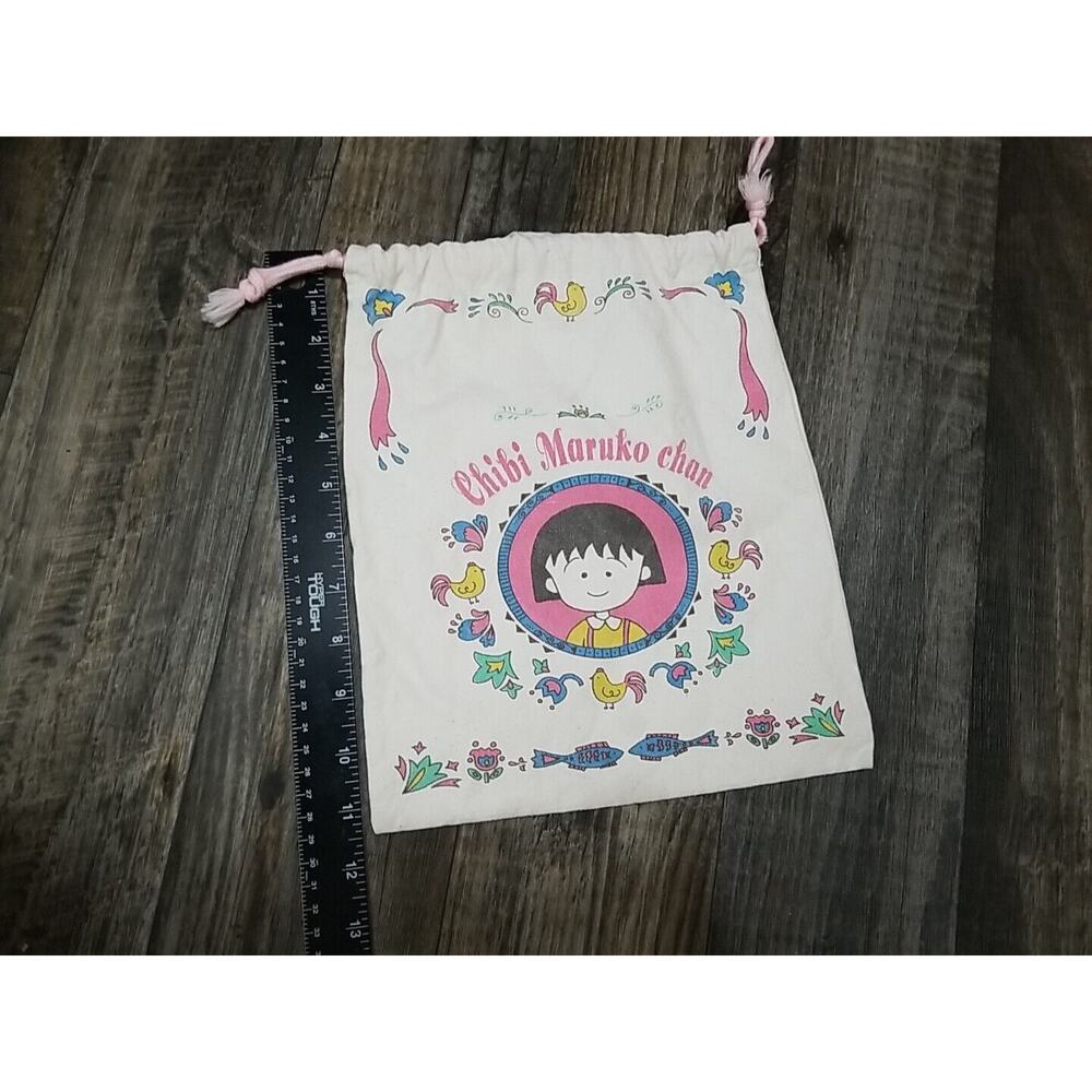 Chibi Maruko-Chan Happy Bag Vintage Retro Vintage Small Cinch Bag 1990